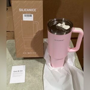 40Oz Insulated Tumbler with Detachable Flip Straw Lid  insulated Stainless steel